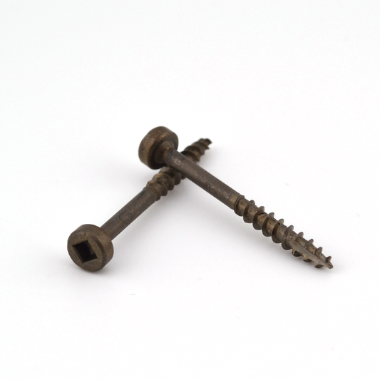 #7 Square Drive Pocket Screw - Pan (fillister) Head - Coarse Thread - Type 17 - Plain Finish - 1-1/2" image