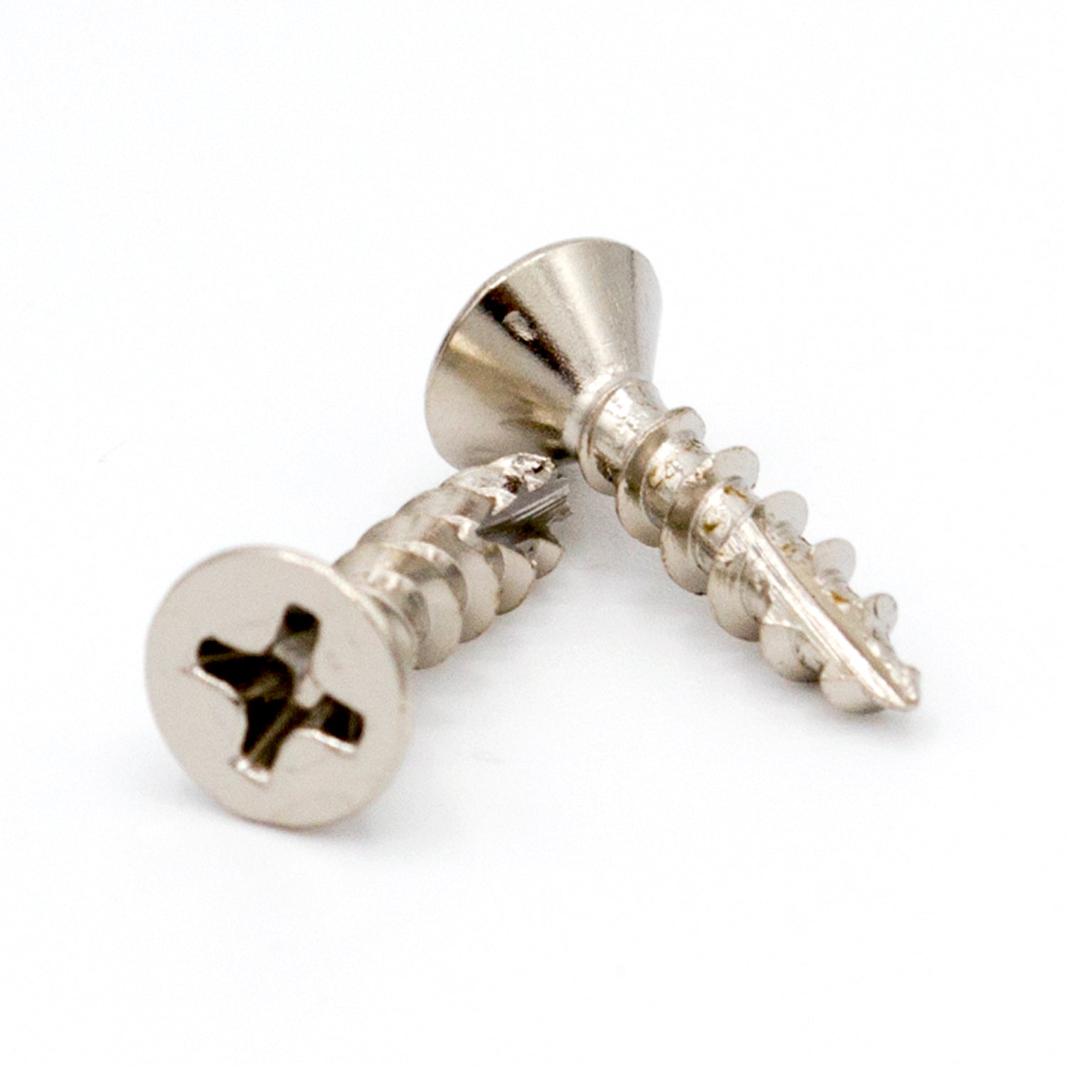 Nickel flat-head screws for European concealed cabinet hinges