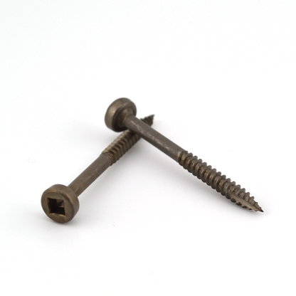 #6 Square Drive Pocket Screw - Pan (fillister) Head - Fine Thread - Type 17 - Plain Finish - 1-1/2" image