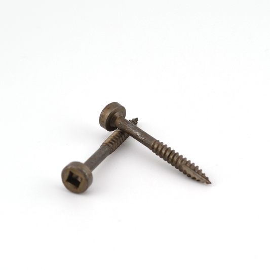 #6 Square Drive Pocket Screw - Pan (fillister) Head - Fine Thread - Type 17 - Plain Finish image 0